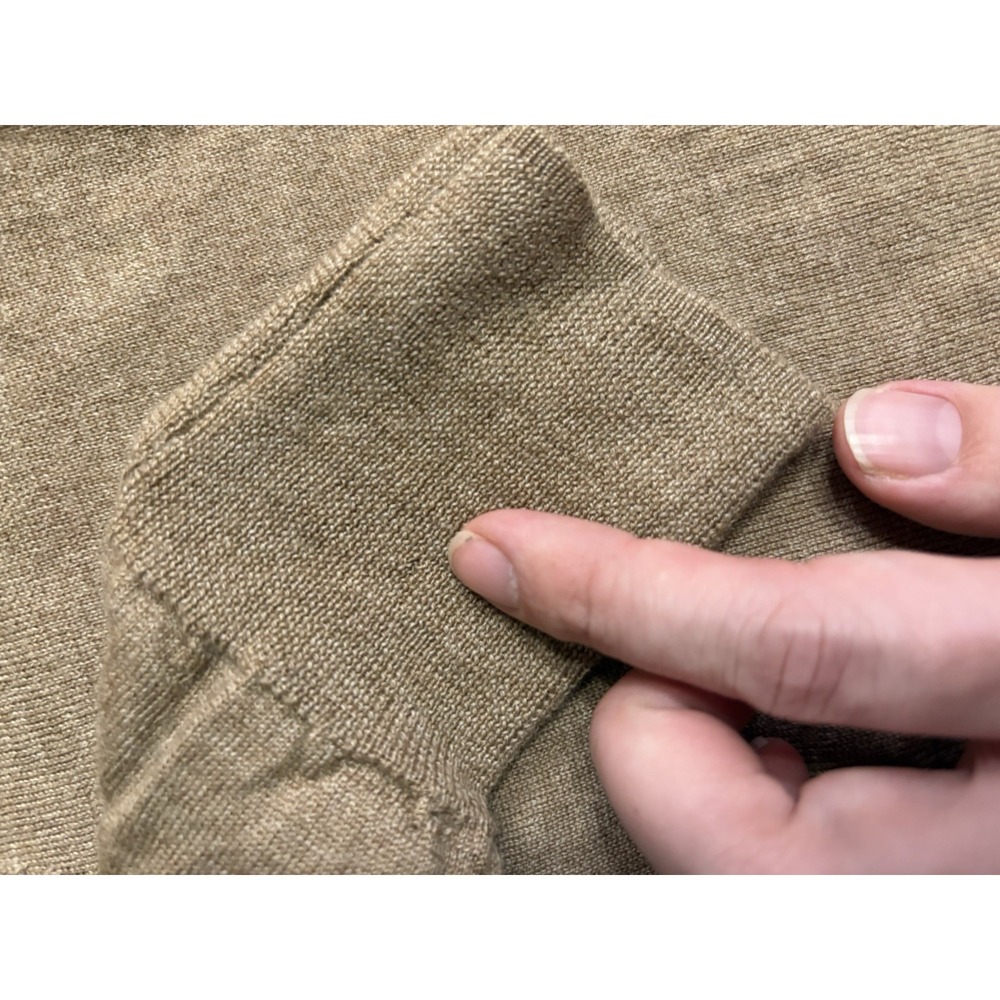 J Crew Women's Cashmere Turtleneck Tan Top Sweater Size XS *Read Description* - Picture 6 of 9